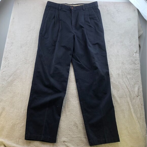 Dockers Mens Pants Size 36x34 Classic Fit Chino Straight Pleated Navy Casual - Picture 10 of 11